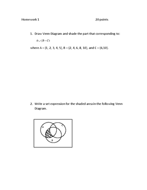 Chapter 1 Notes Discrete Structures - Chapter 1 Set: A Bag To Hold ...