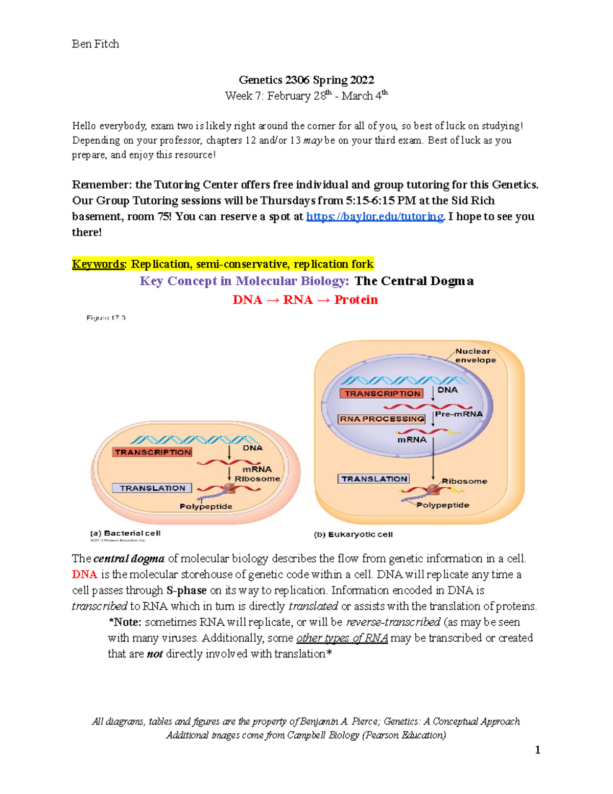 Genetics week 7 - Genetics 2306 Spring 2022 Week 7: February 28th ...