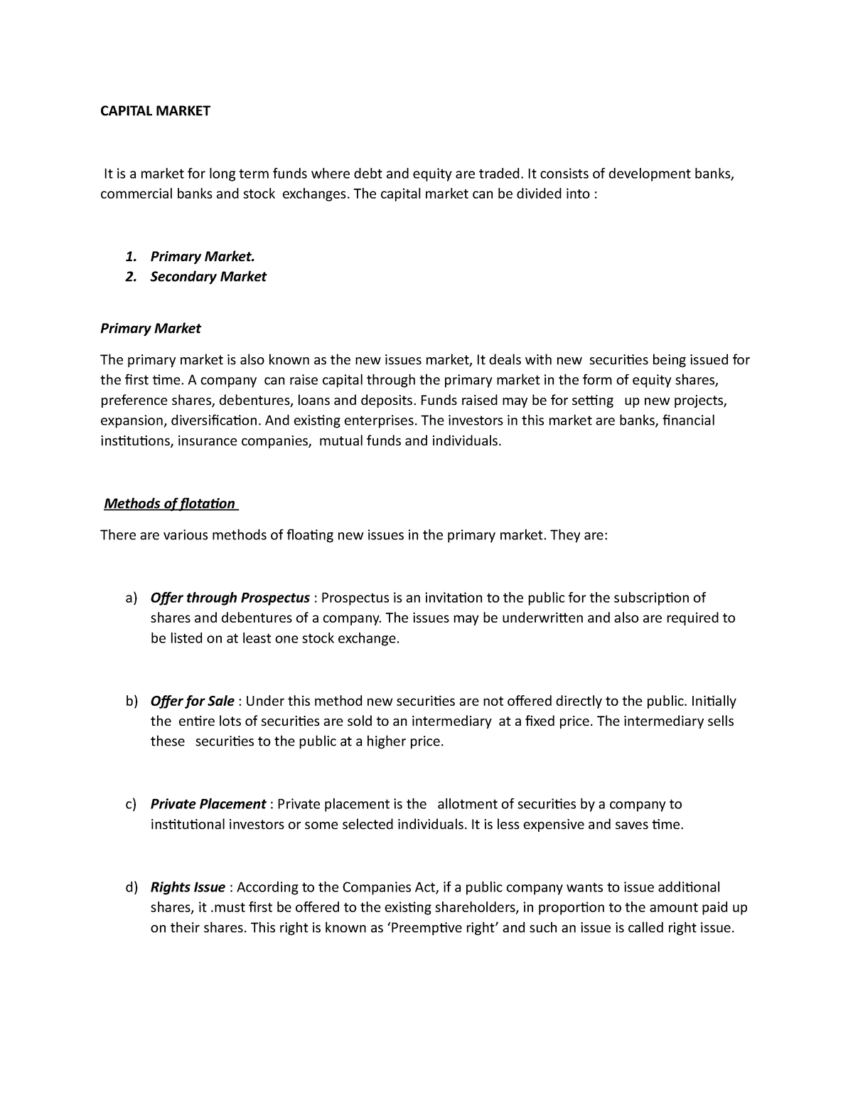 dissertation topics on capital market