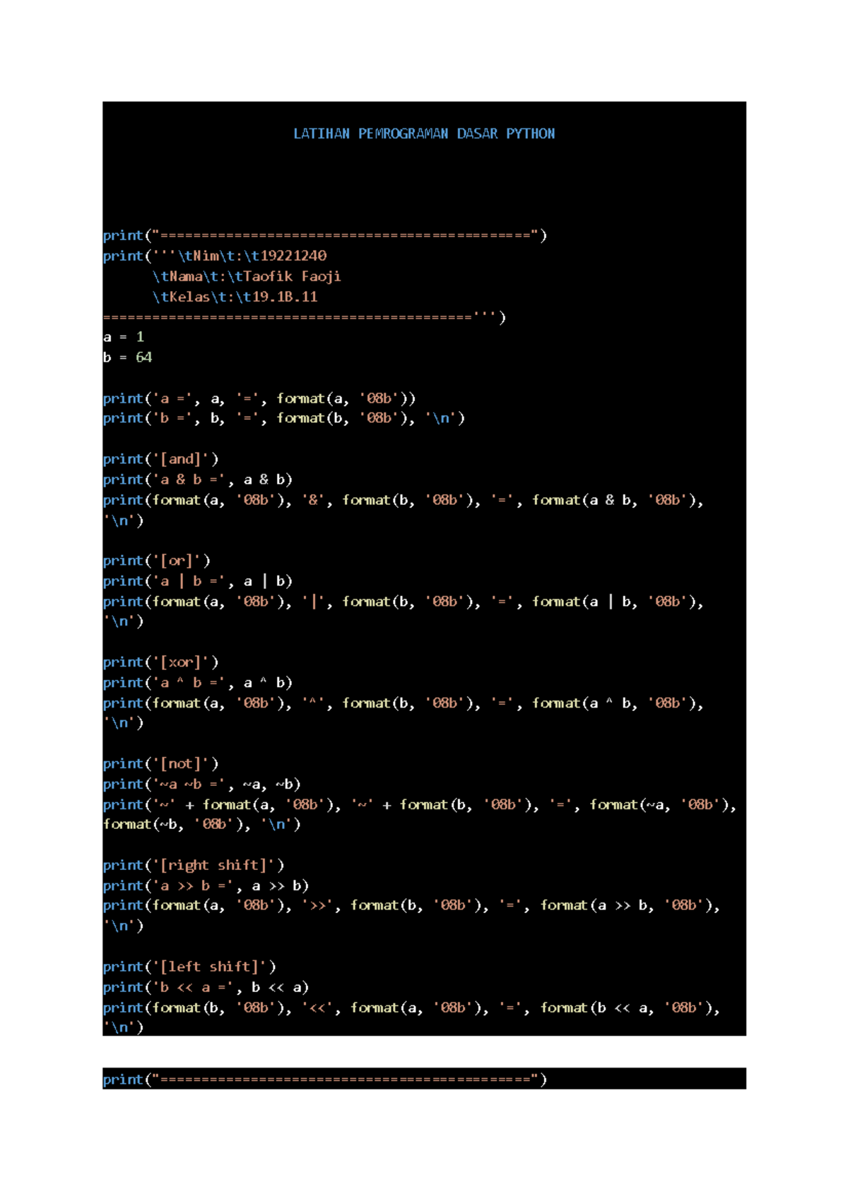 Coding operator keanggotaan pada program python - LATIHAN PEMROGRAMAN ...