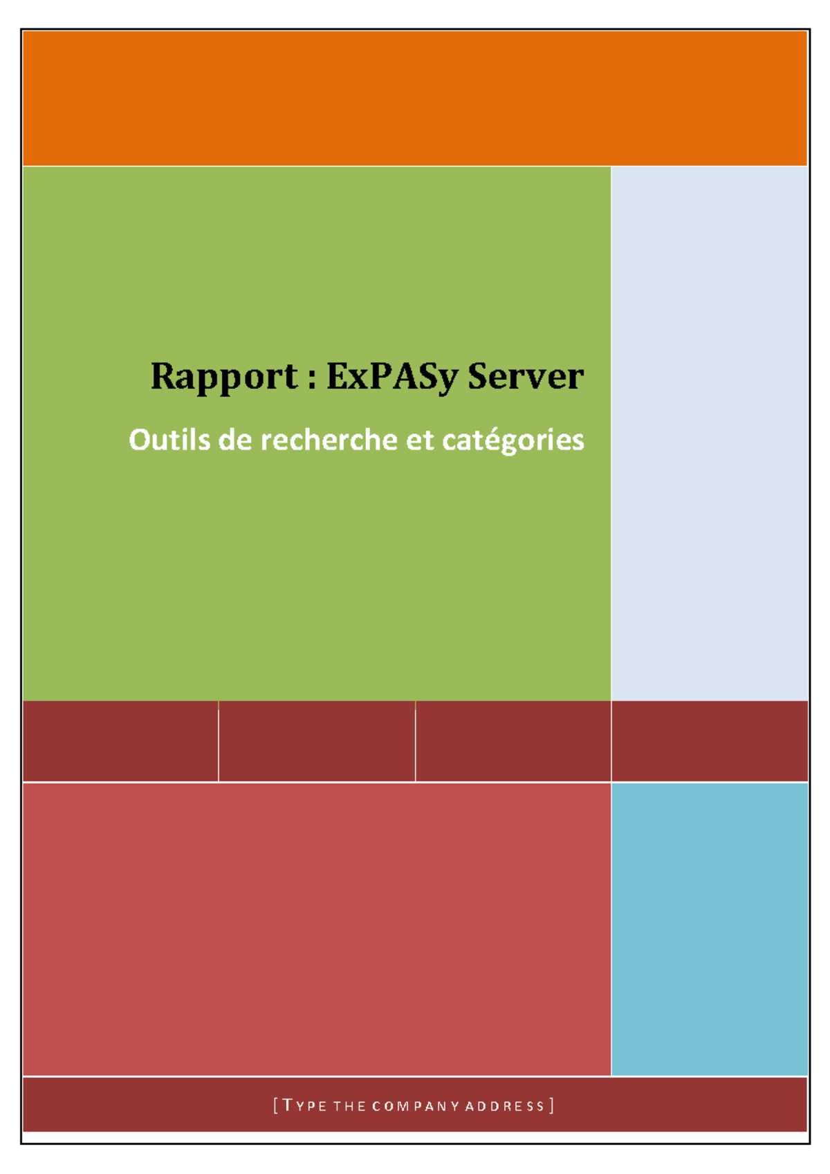 Rapport expasy - download from studeersnel - Rapport : ExPASy Server ...
