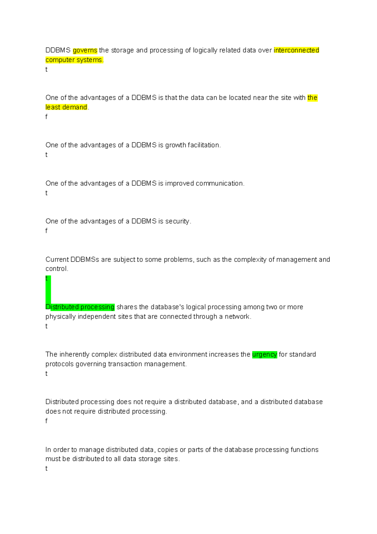 Ddbms-MCQ- 1 - msq - DDBMS governs the storage and processing of ...