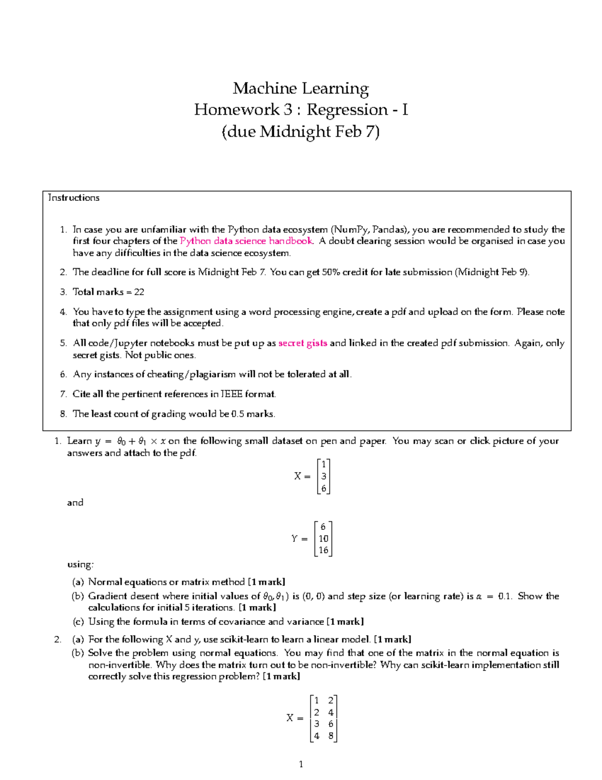 3 - Practice material shared by professor - Machine Learning Homework 3 ...