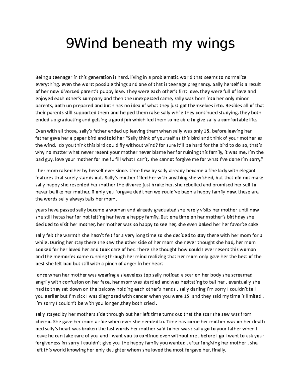 Wind beneath my wings idk i just need to view the file 9Wind