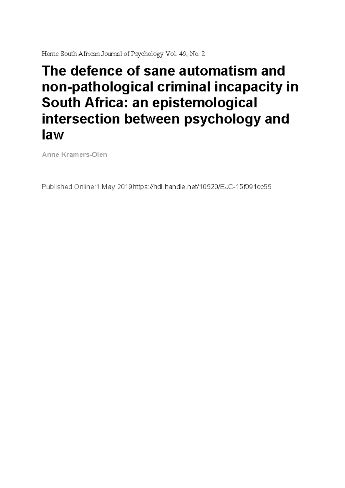 VC Xblaw 7329 Task 1 (pathogical incapacity) - XBLAW6219 - Home South ...