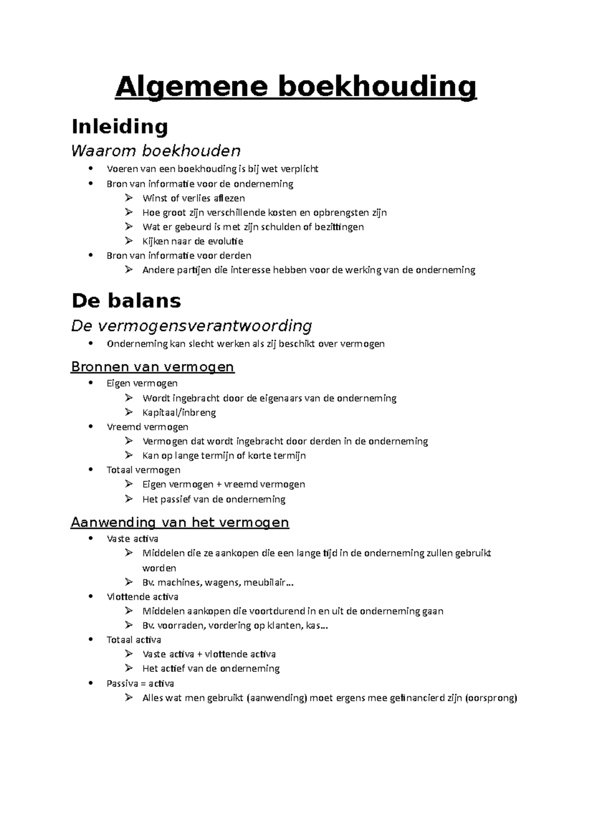 Algemene Boekhouding - Samenvatting Semester 1 - Algemene Boekhouding ...