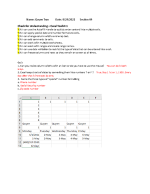 Data Tools CFU - Name: Quyen Tran Date 10/11/2021 Section 04 Check for ...