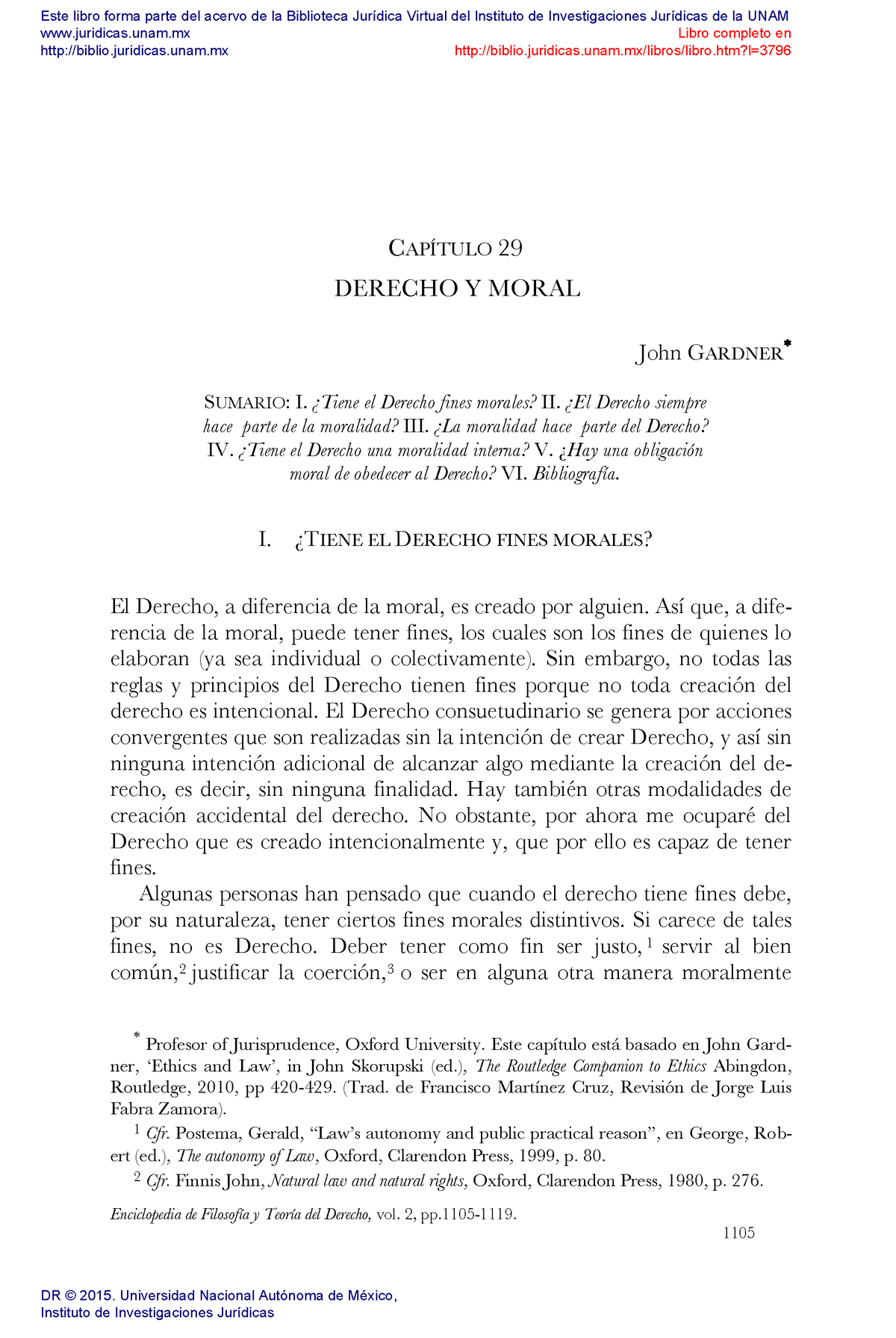 Derecho Y Moral - Enciclopedia De FilosofÌa Y TeorÌa Del Derecho, Vol ...