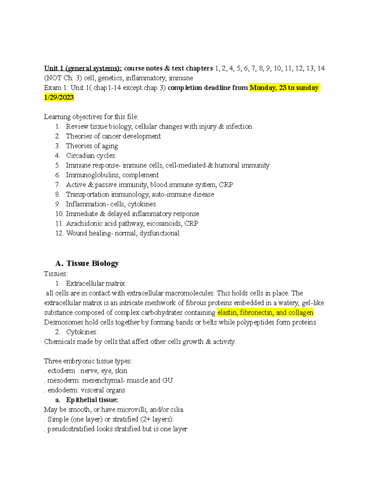 exam1-review-advanced-patho-unit-1-general-systems-course-notes