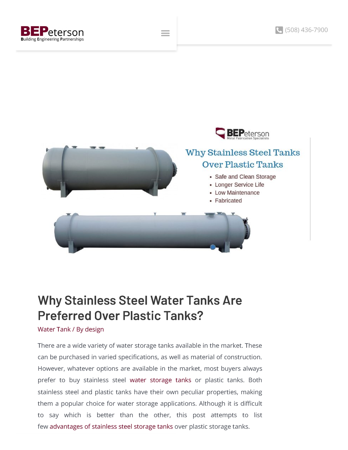 Why Stainless Steel Water Tanks are Preferred over Plastic Tanks - ISO ...