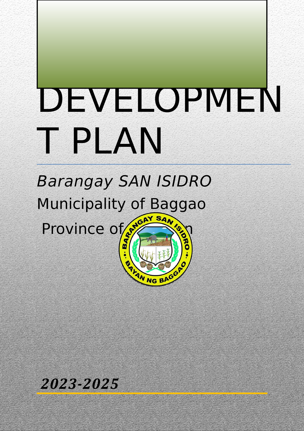 thesis about barangay development