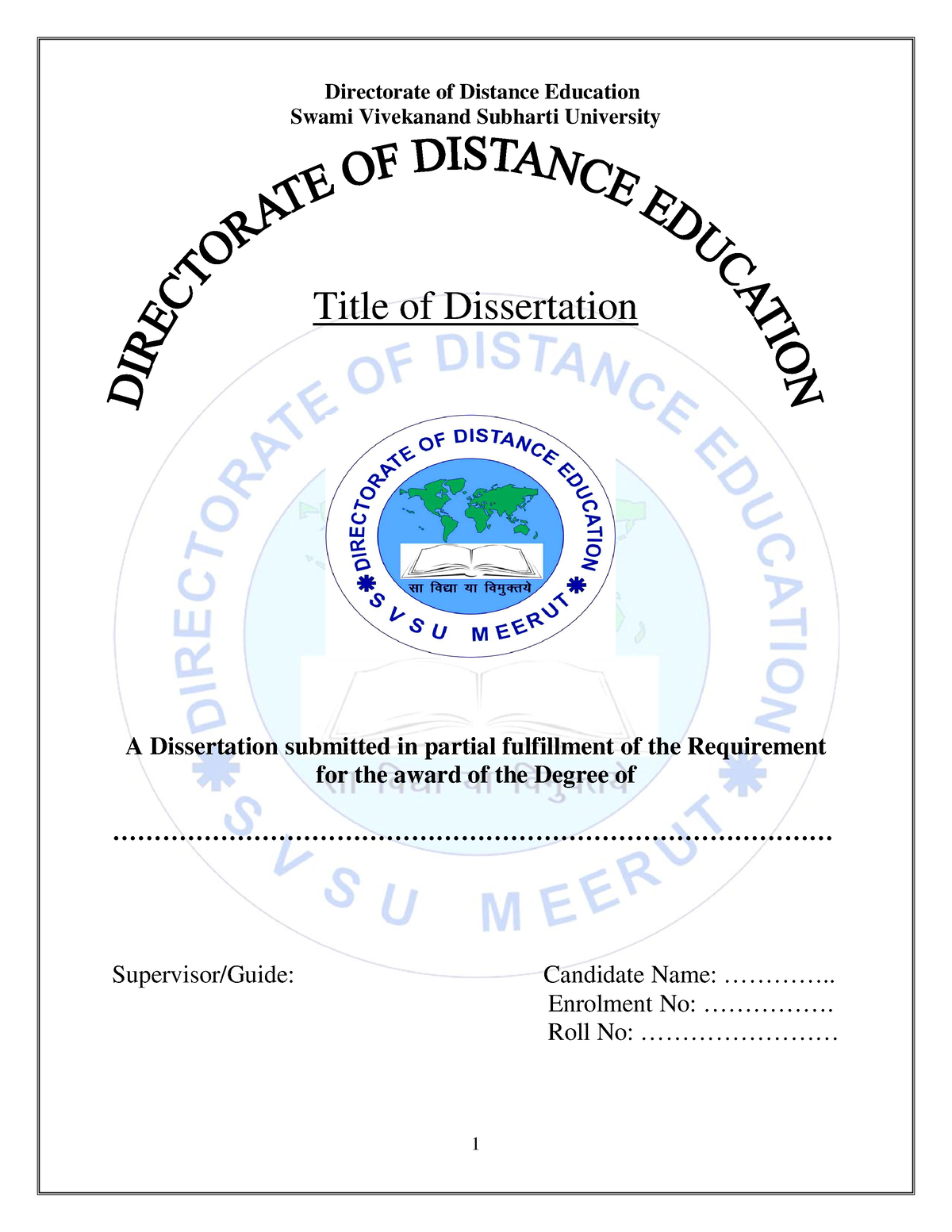 distance education dissertation
