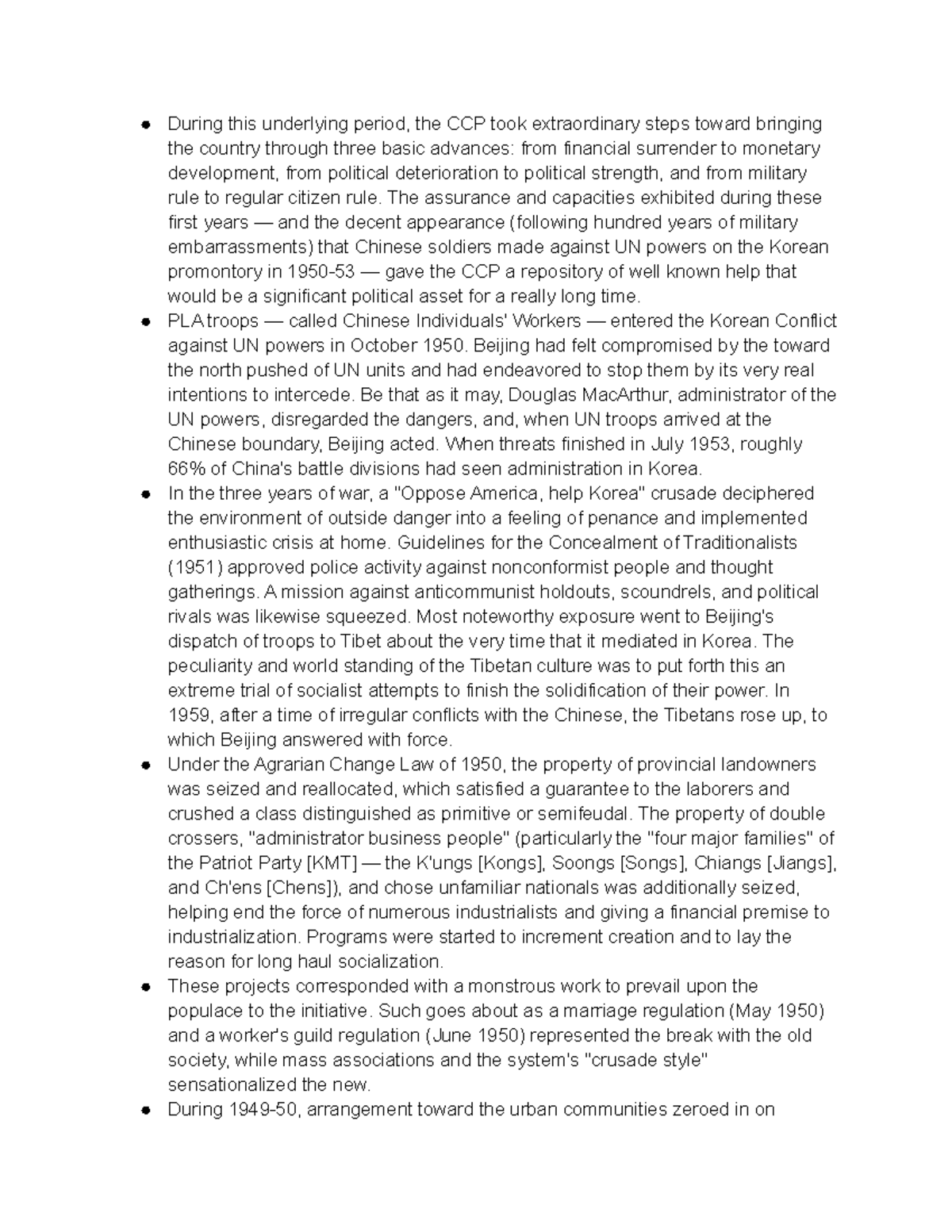 Reconstruction and consolidation - During this underlying period, the ...
