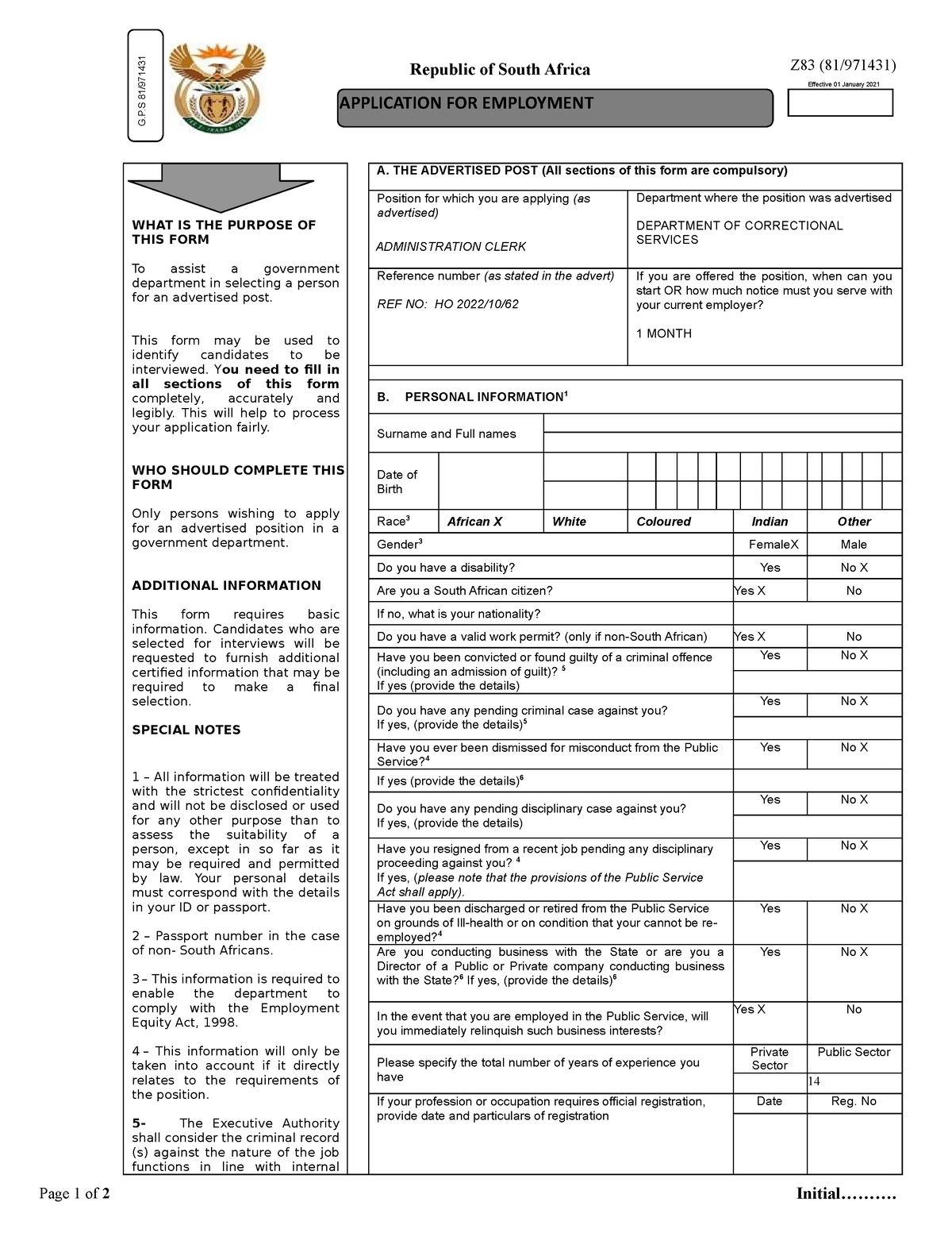 Approved-New-Z83-form-Gazetted-6-word - WHAT IS THE PURPOSE OF THIS ...