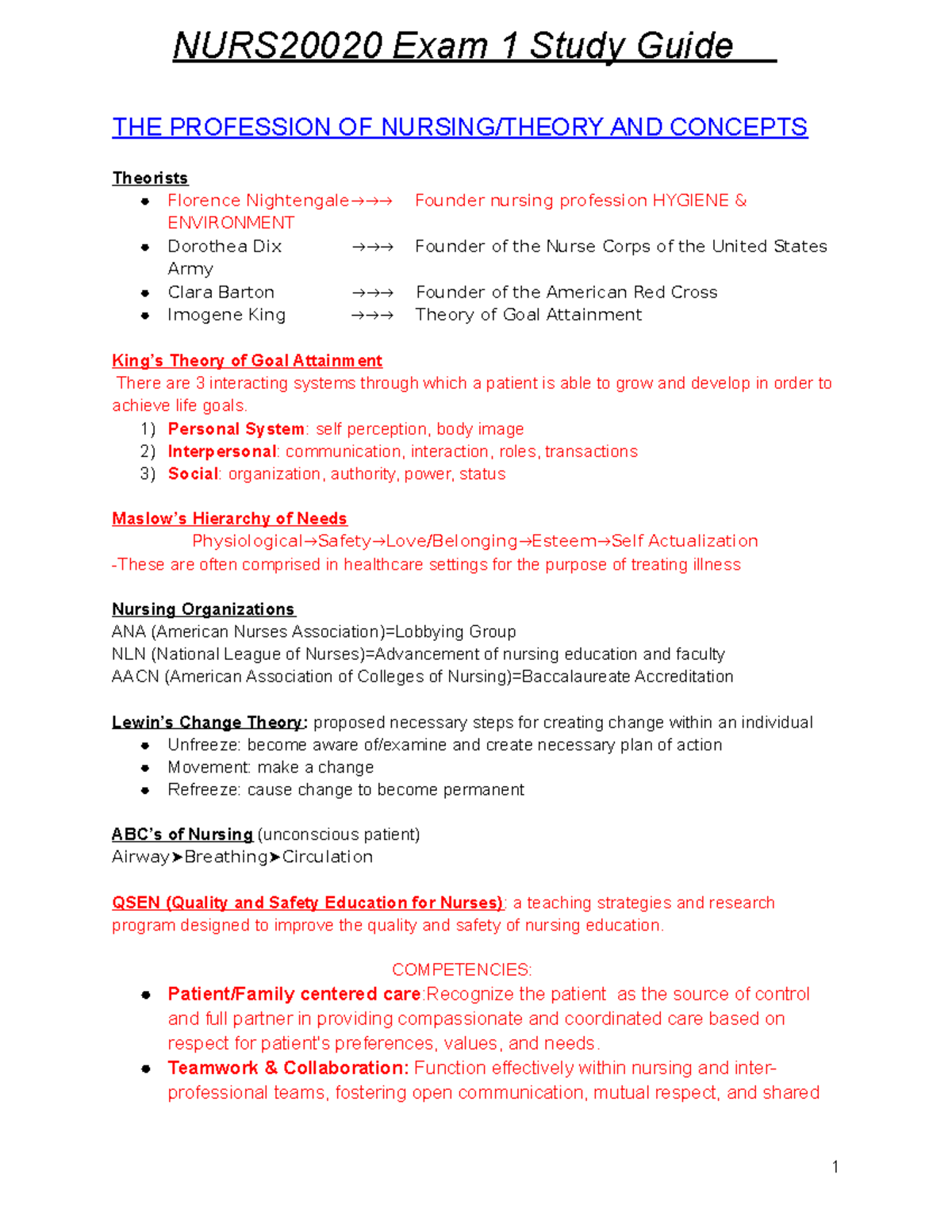 Foundations Of Assessment Exam 1 Study Guide Nurs 20020 - 