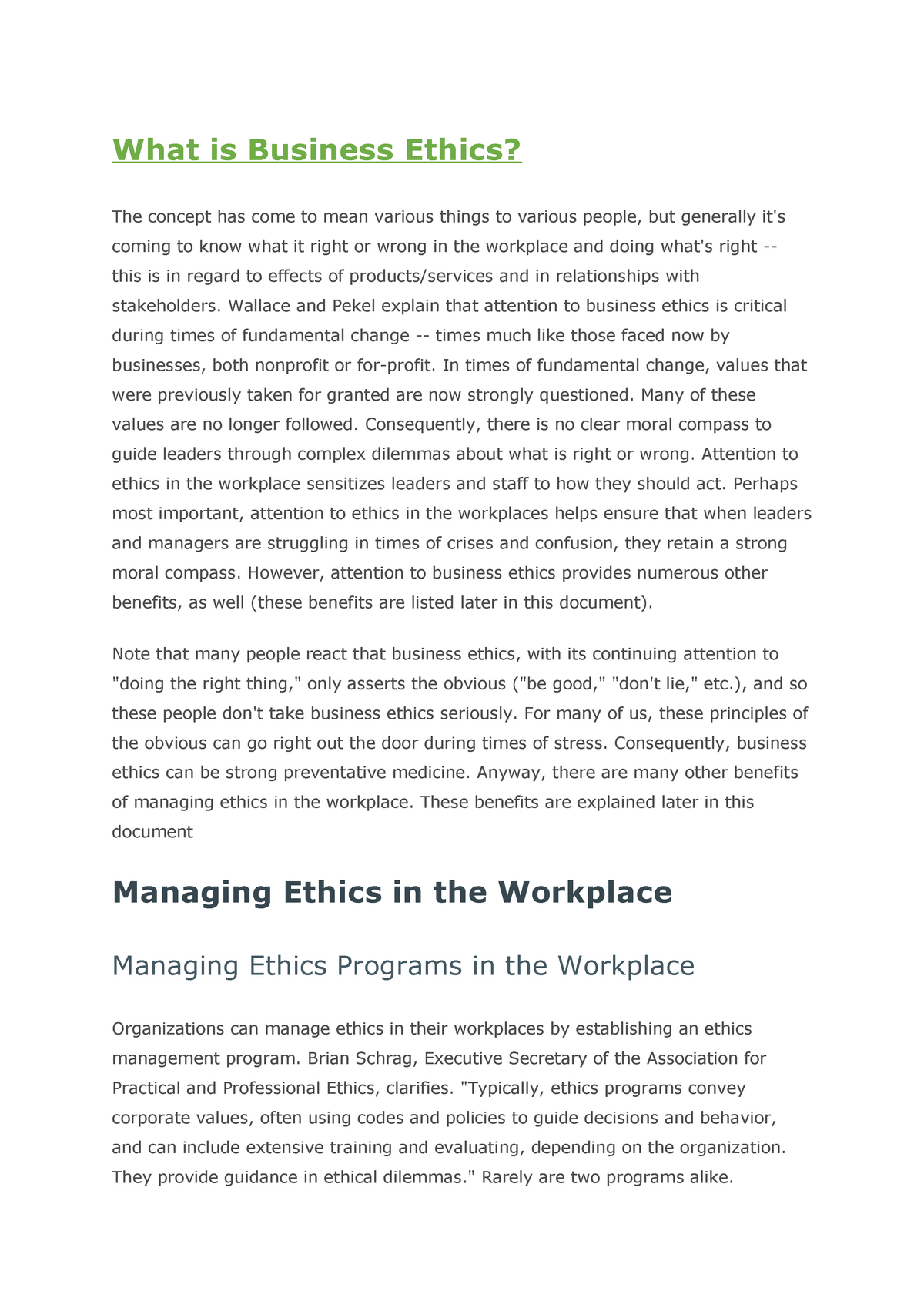 business ethics thesis