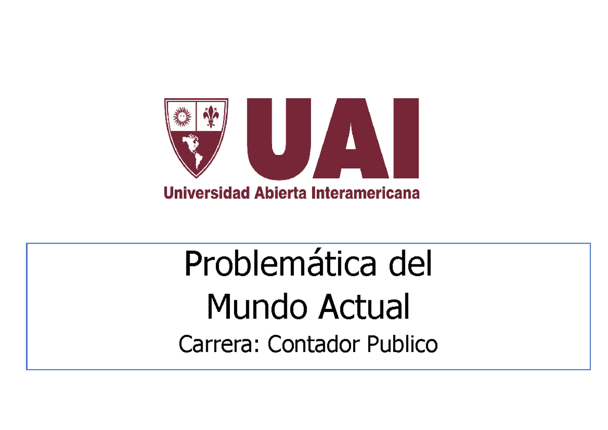 RESUMEN Problematica del Mundo Actual - Problemática delMundo ...