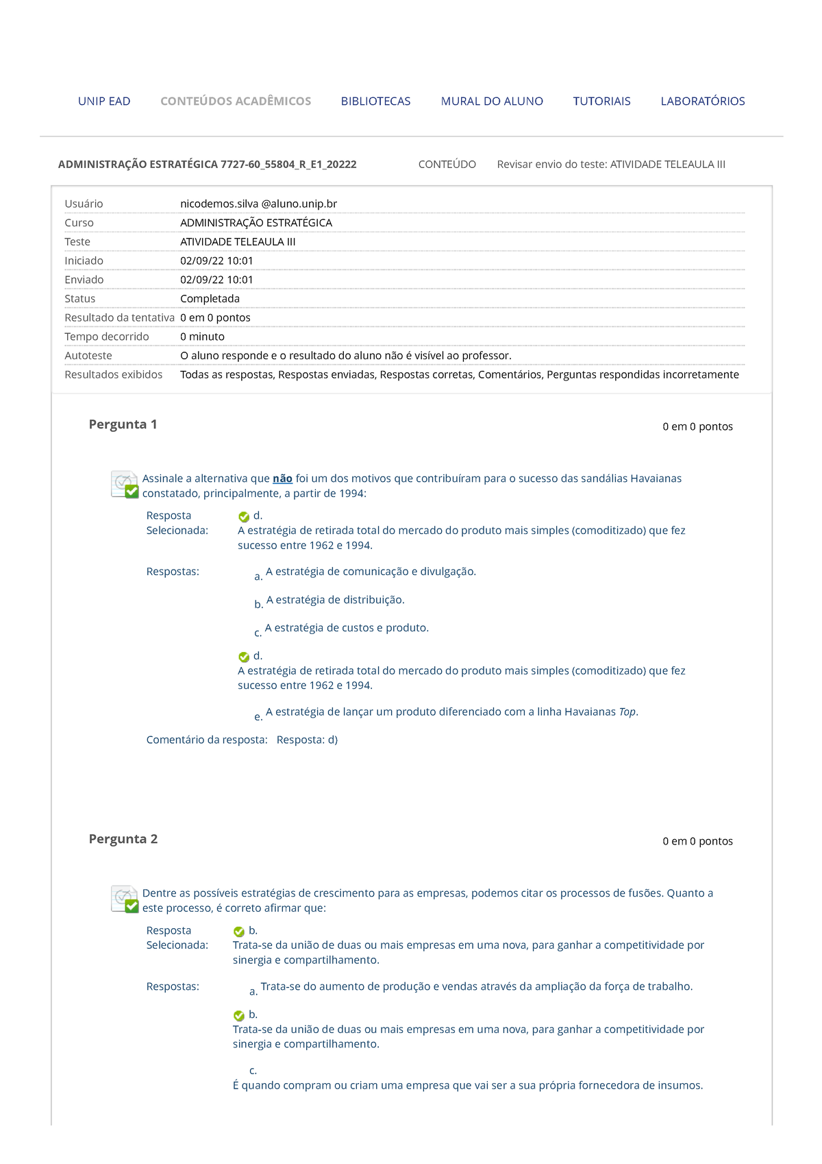 Revisar Envio Do Teste Atividade Teleaula III – - ADMINISTRAÇÃO ...