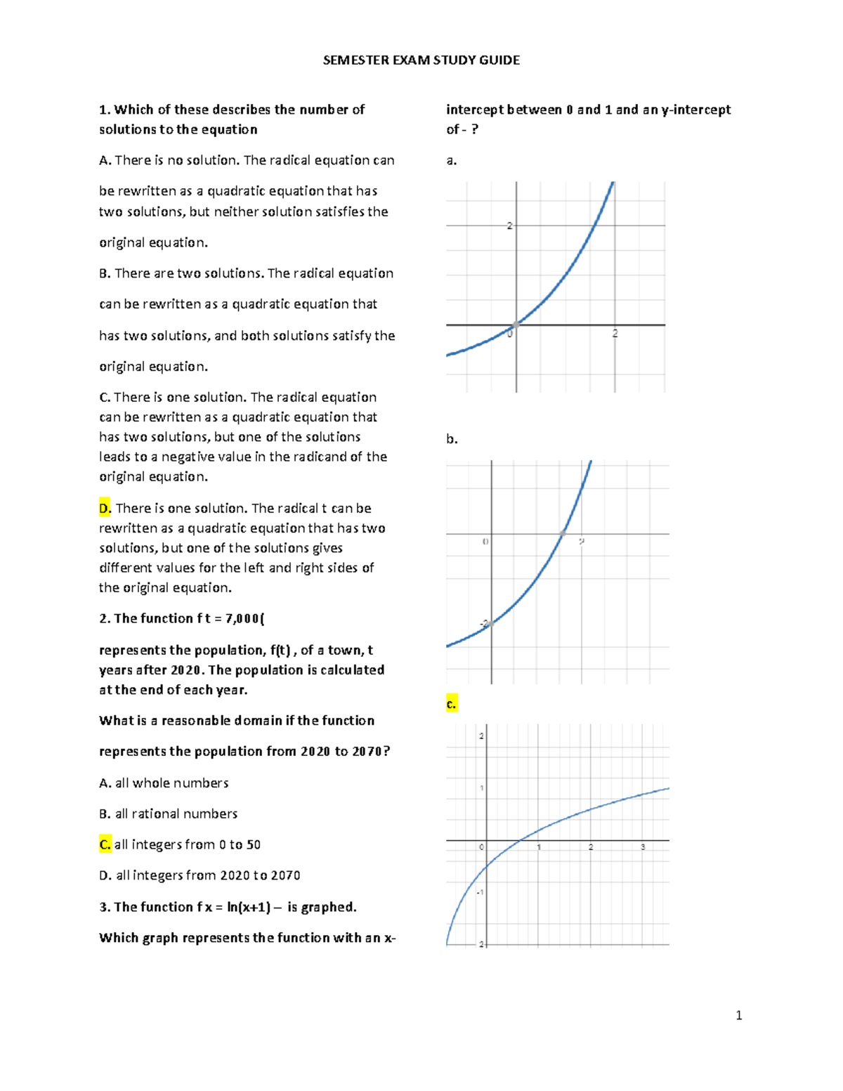 Honors Algebra Ii Unit 4 7 Study Guide Studocu Honors Algebra Ii Unit 4 7 Study Guide Studocu