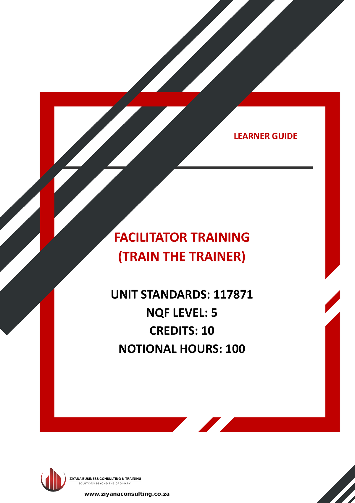 117871 - Learner Guide (Train The Trainer) - LEARNER GUIDE ...