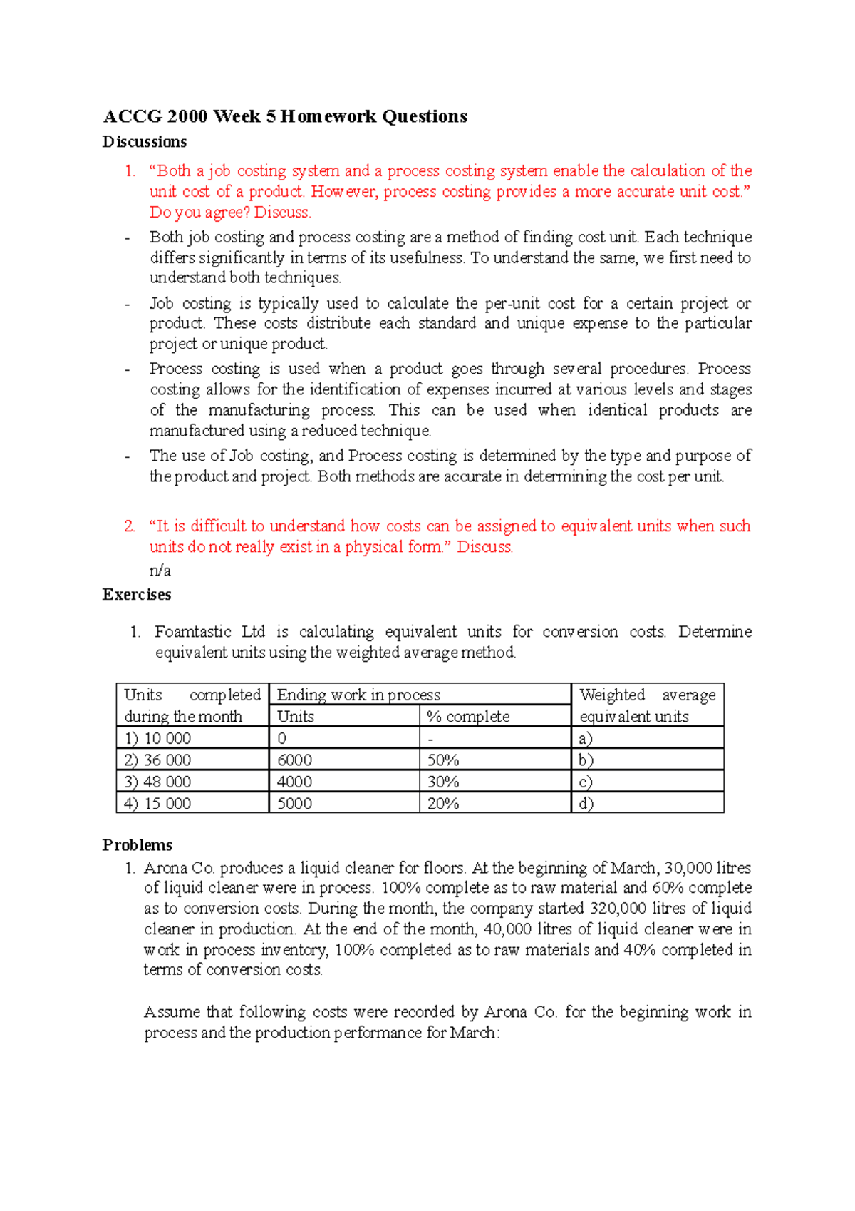 ACCG 2000 Week 5 Homework Questions - ACCG 2000 Week 5 Homework ...