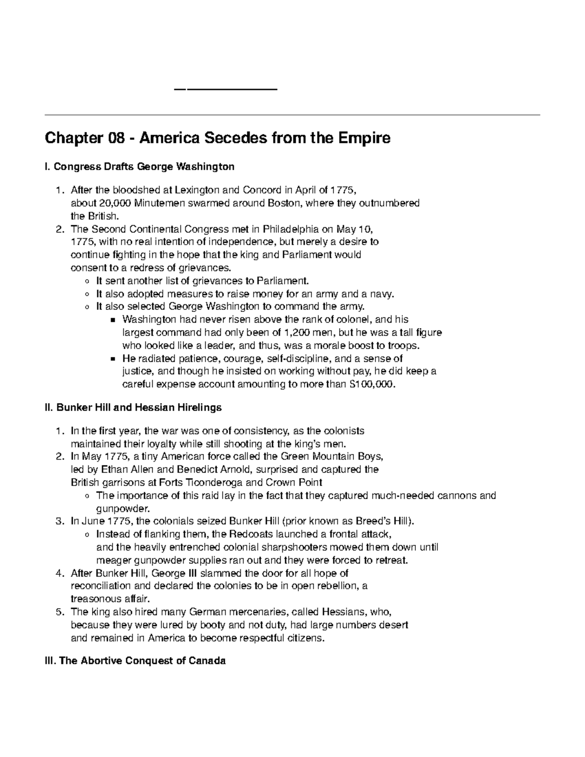 Chapter 08 - America Secedes From The Empire - Congress Drafts George ...