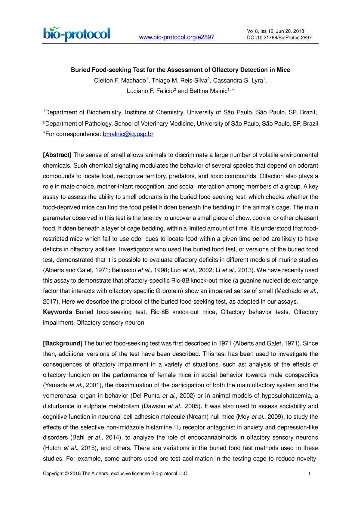 Machado et al. - 2018 - Buried Food-seeking Test for the Assessment of ...