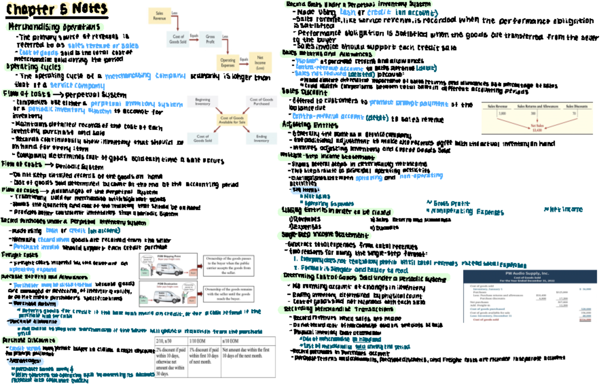 Chapter 5 Notes - Record SalesUnderaperpetual Inventorysystem chapter 5 ...