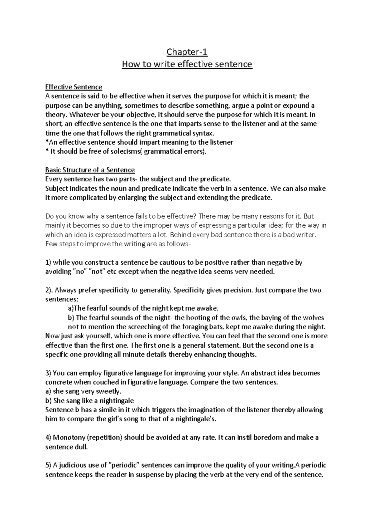 periodic sentence examples