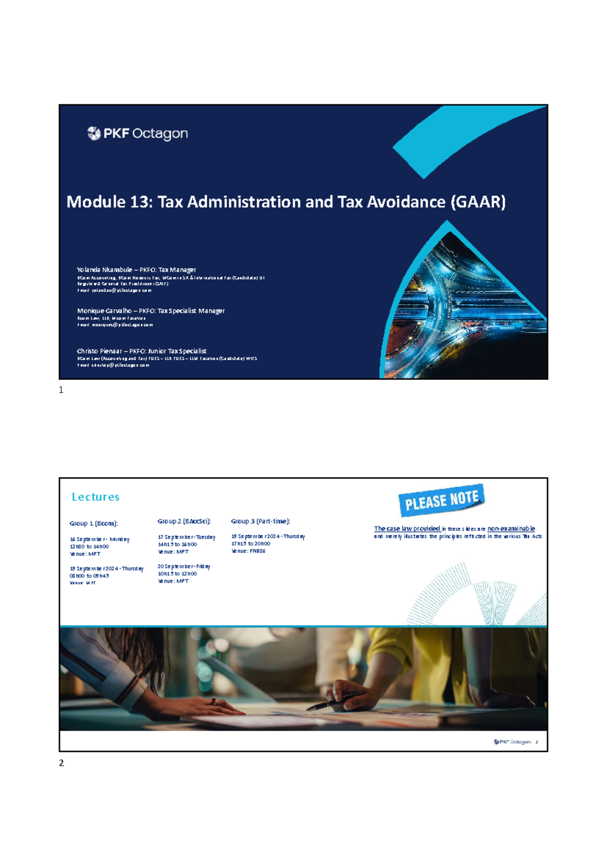 Module 13 TAA Tax admin act Module 13 Tax Administration and Tax