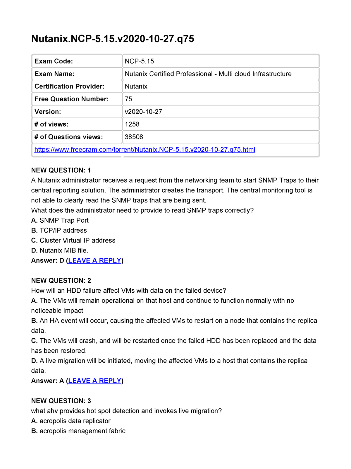 NCP-5.15 Latest Dumps Ppt