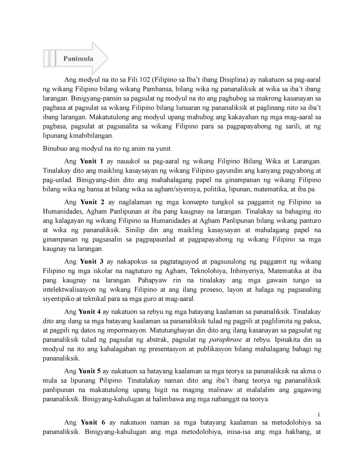 Fili-102 Filipino-sa-Iba T-ibang-Disiplina-Module-1 - Ang Modyul Na Ito ...