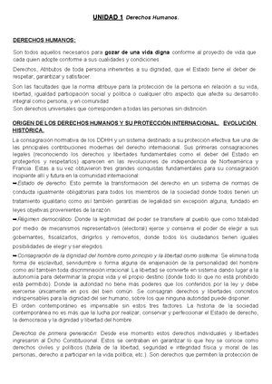Derechos humanos 6 y 9 - Unidad 4 Derechos humanos: son las facultades ...