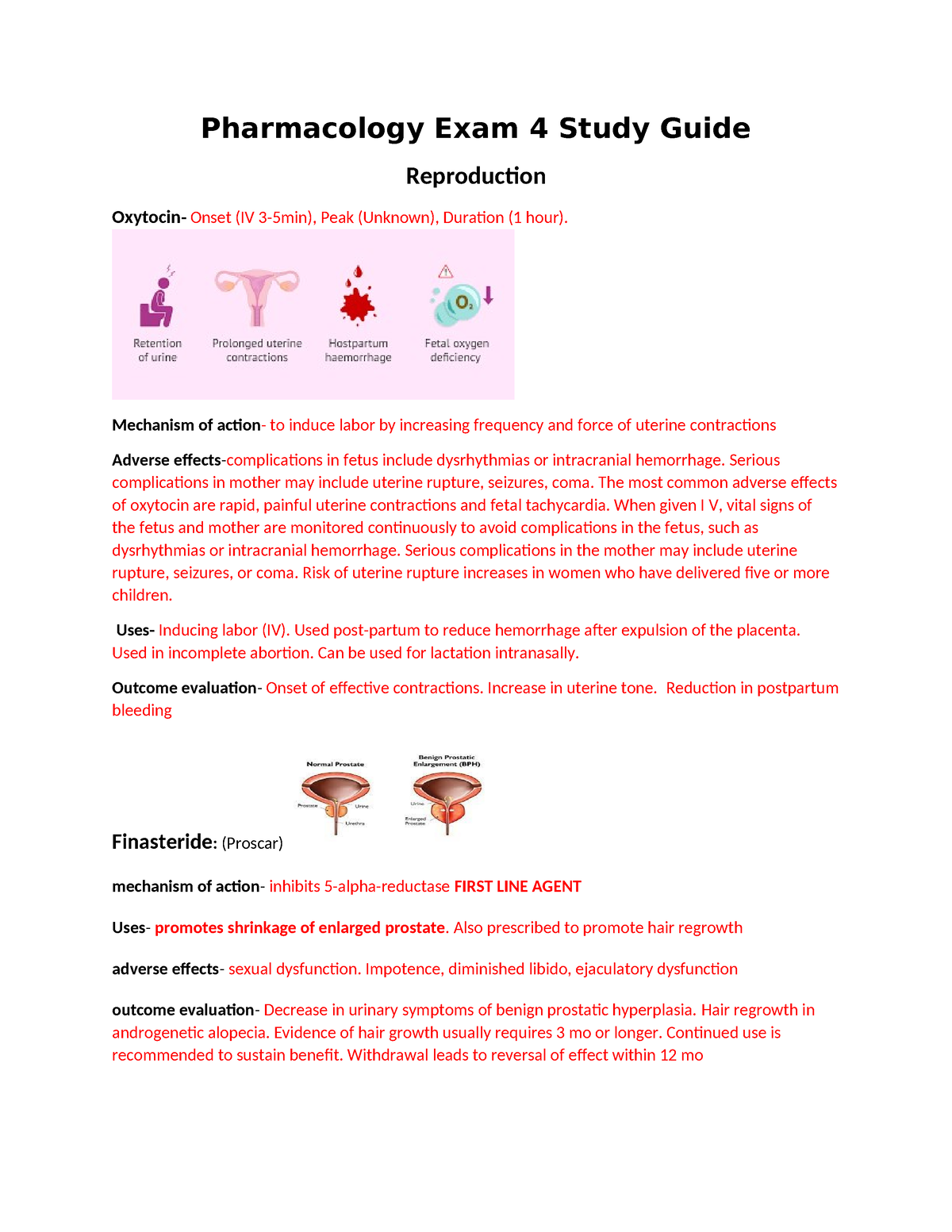 NUR 334 Exam 4 Study Guide - Pharmacology Exam 4 Study Guide ...