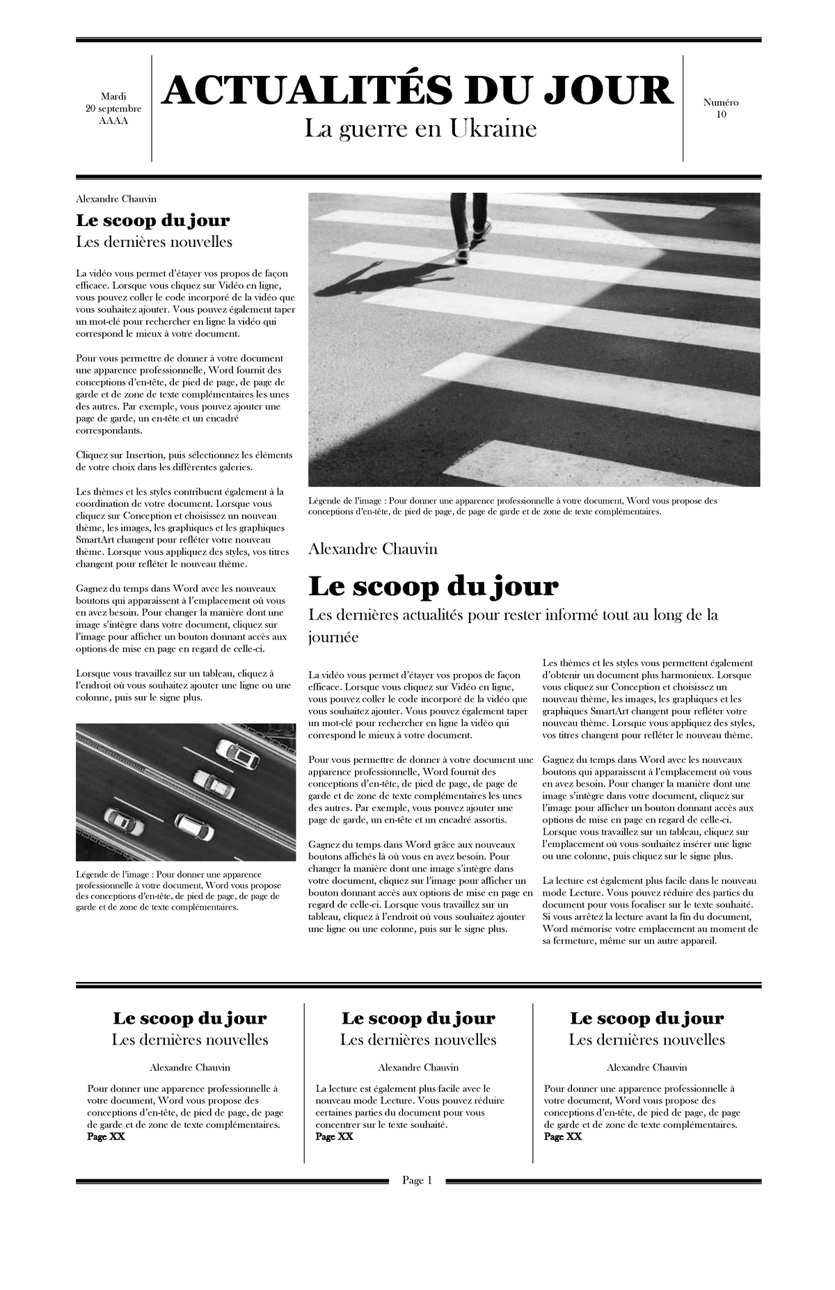 Mardi - Exemple D'article - Mardi 20 Septembre AAAA ACTUALIT.. DU JOUR ...