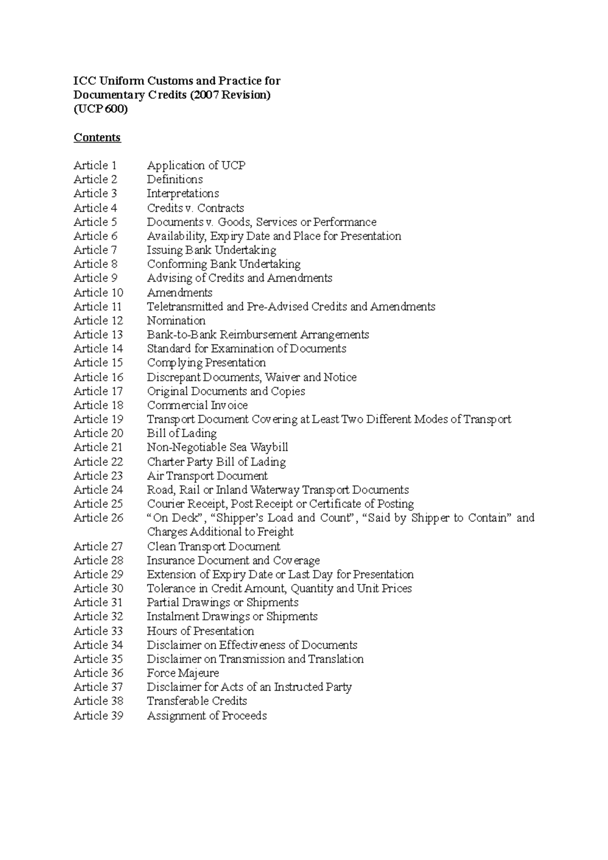 ICC UCP 600 - This is the lecture notes for ICC UCP - ICC Uniform ...