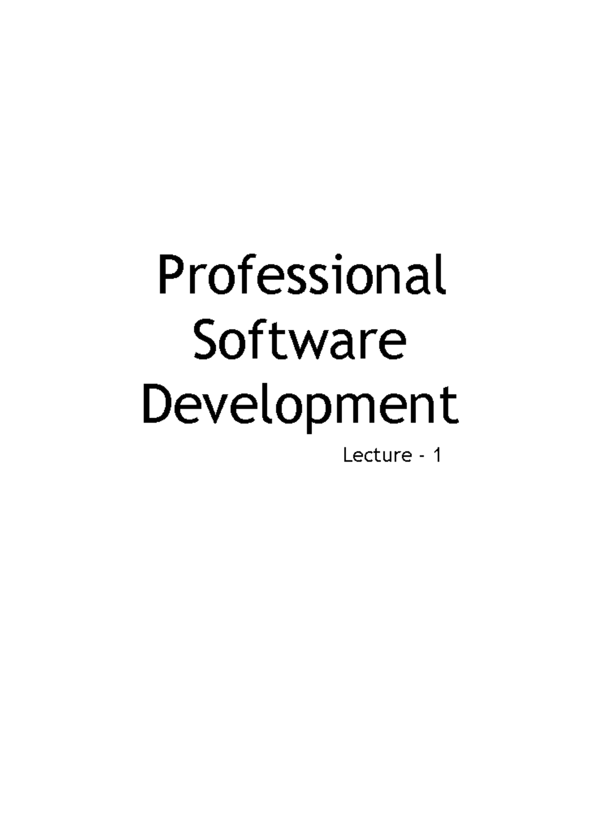 Software Engineering Database Section 2- Part 1 - Professional Software ...