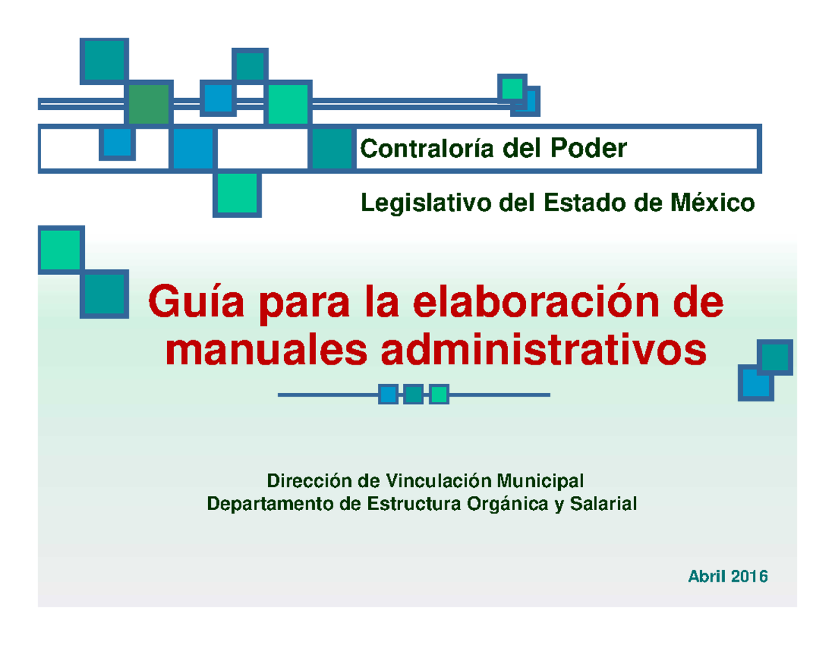 Man Admin exp 2016 - Tarea - Guía para la elaboración de manuales ...