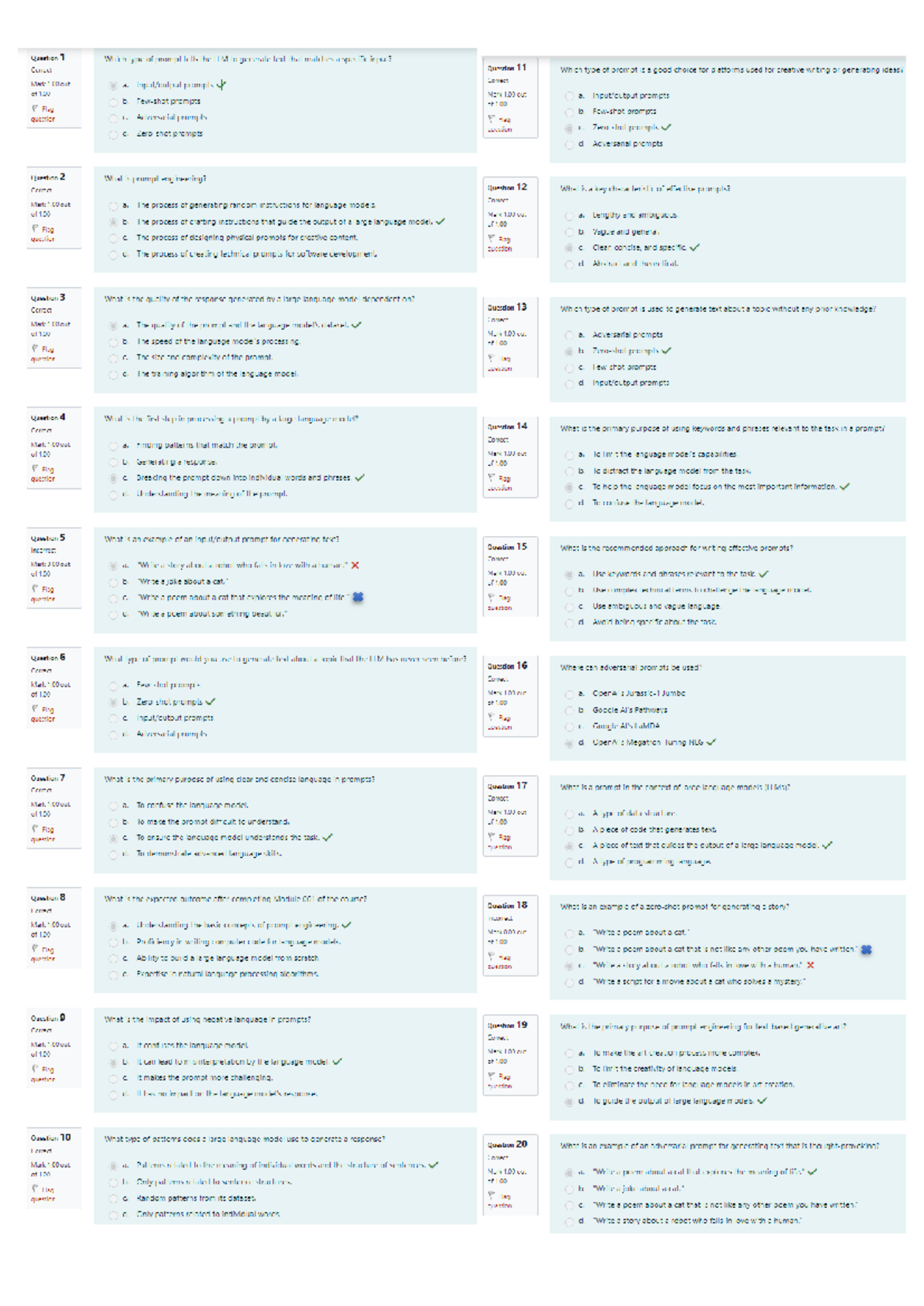 UGRD-AI6100-2333T Prelim Quiz 1 Practices 1 - 3 - AI6100 AI: Prompt ...