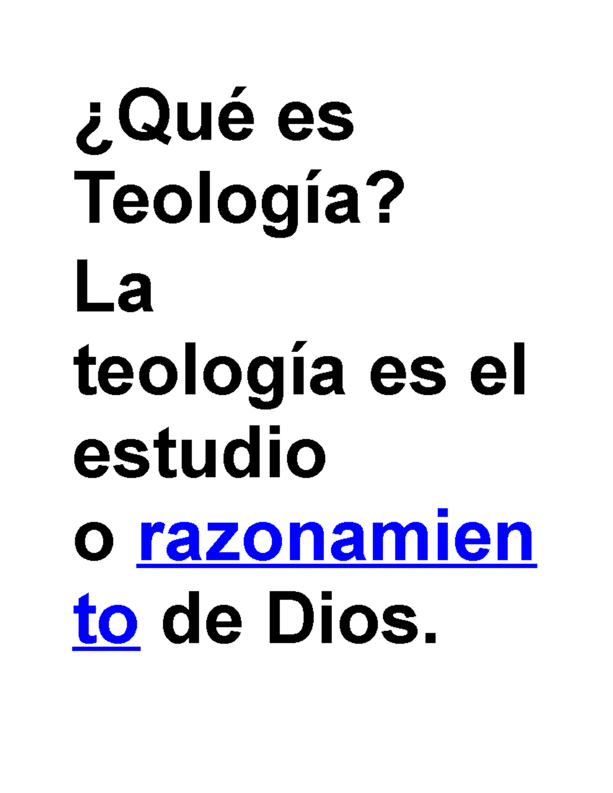 Teología apuntes de teologia ¿Qué es Teología? La teología es el