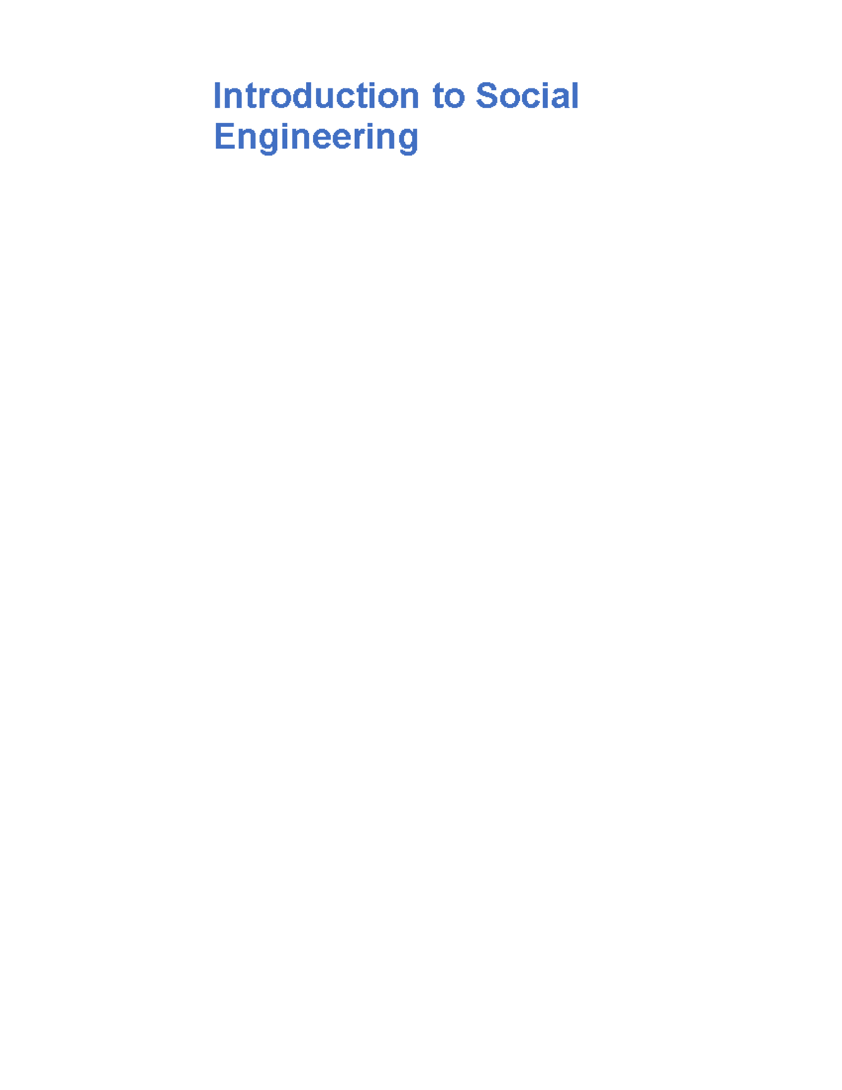 SE study material - Question bank - Introduction to Social Engineering ...