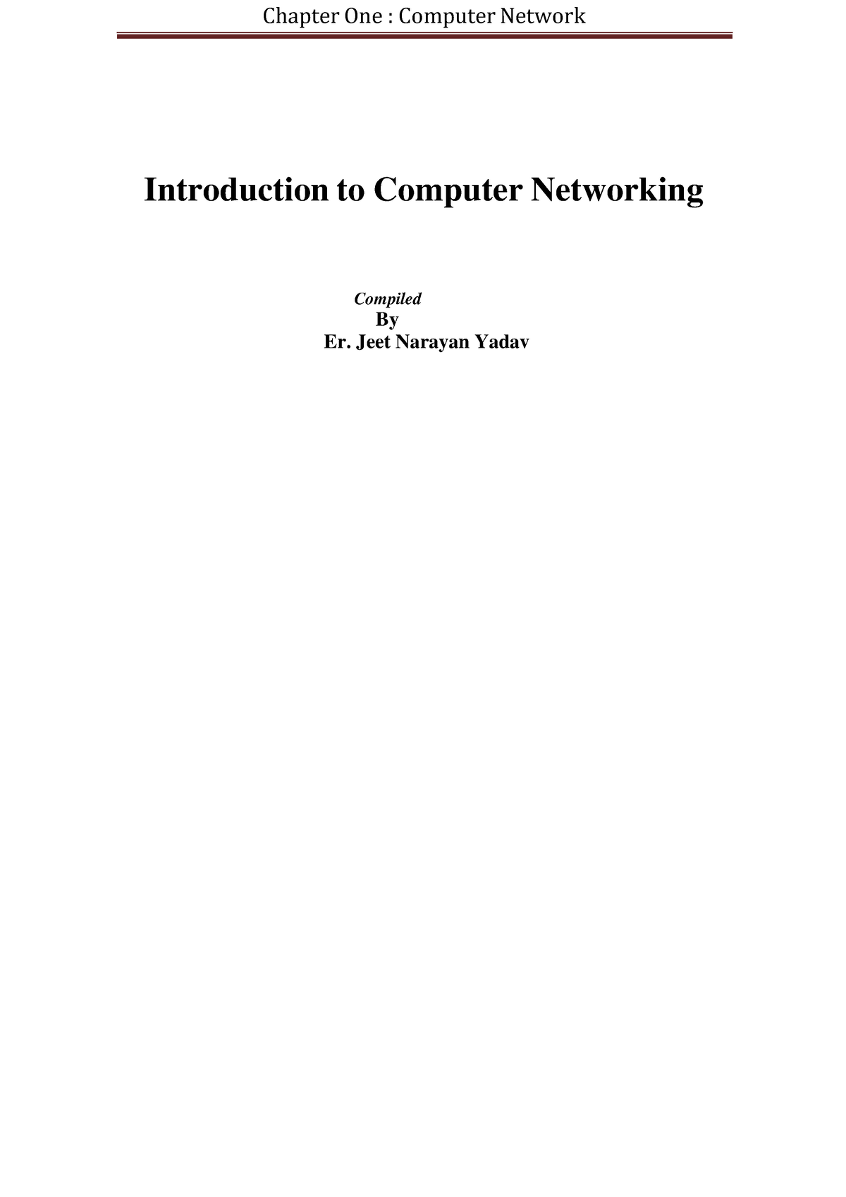 Computer-Networks-Chapter one -Introduction Computer Networking ...