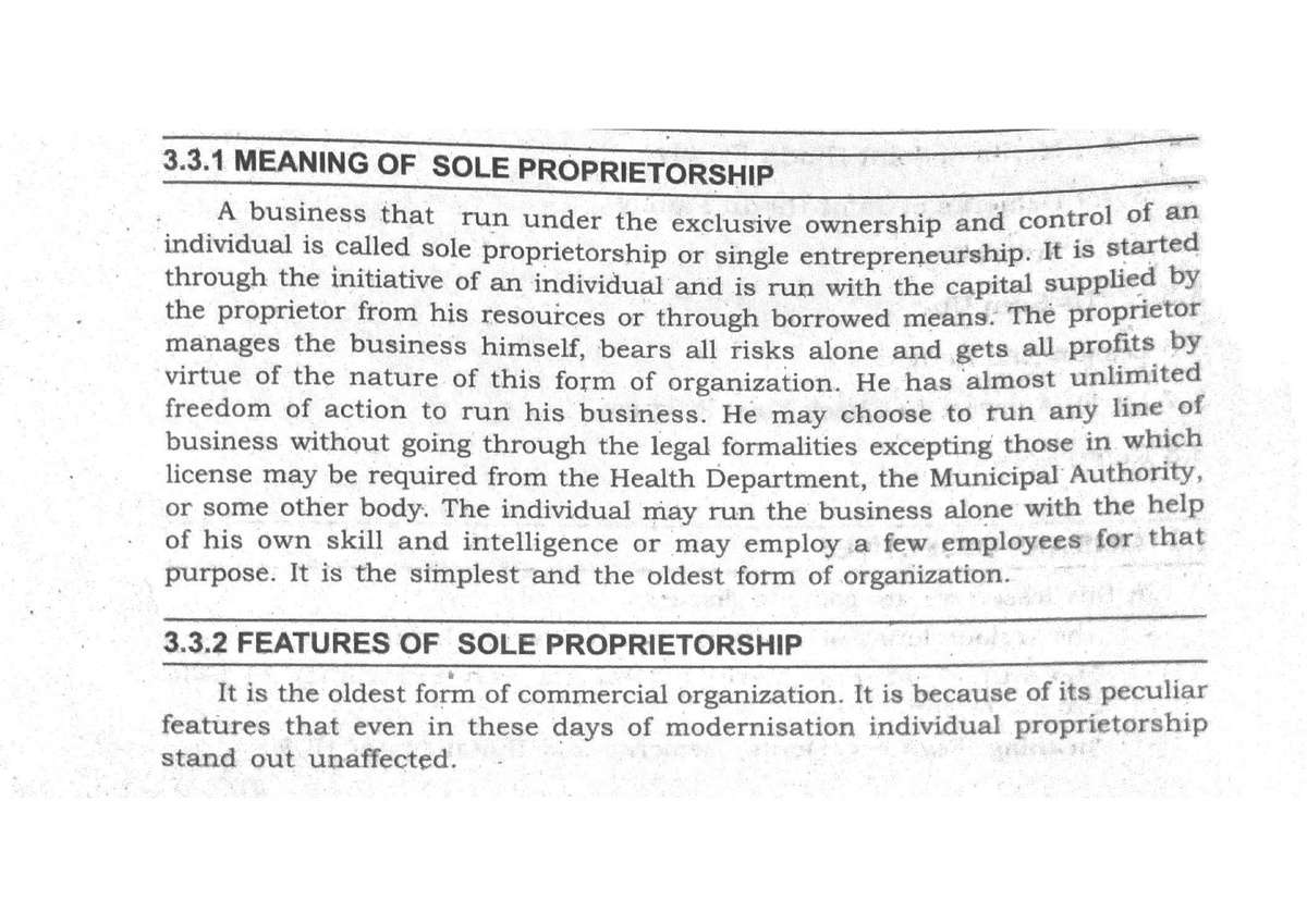 Business Meaning Of Sole Proprietorship And Merits And Demerits Of Sole ...