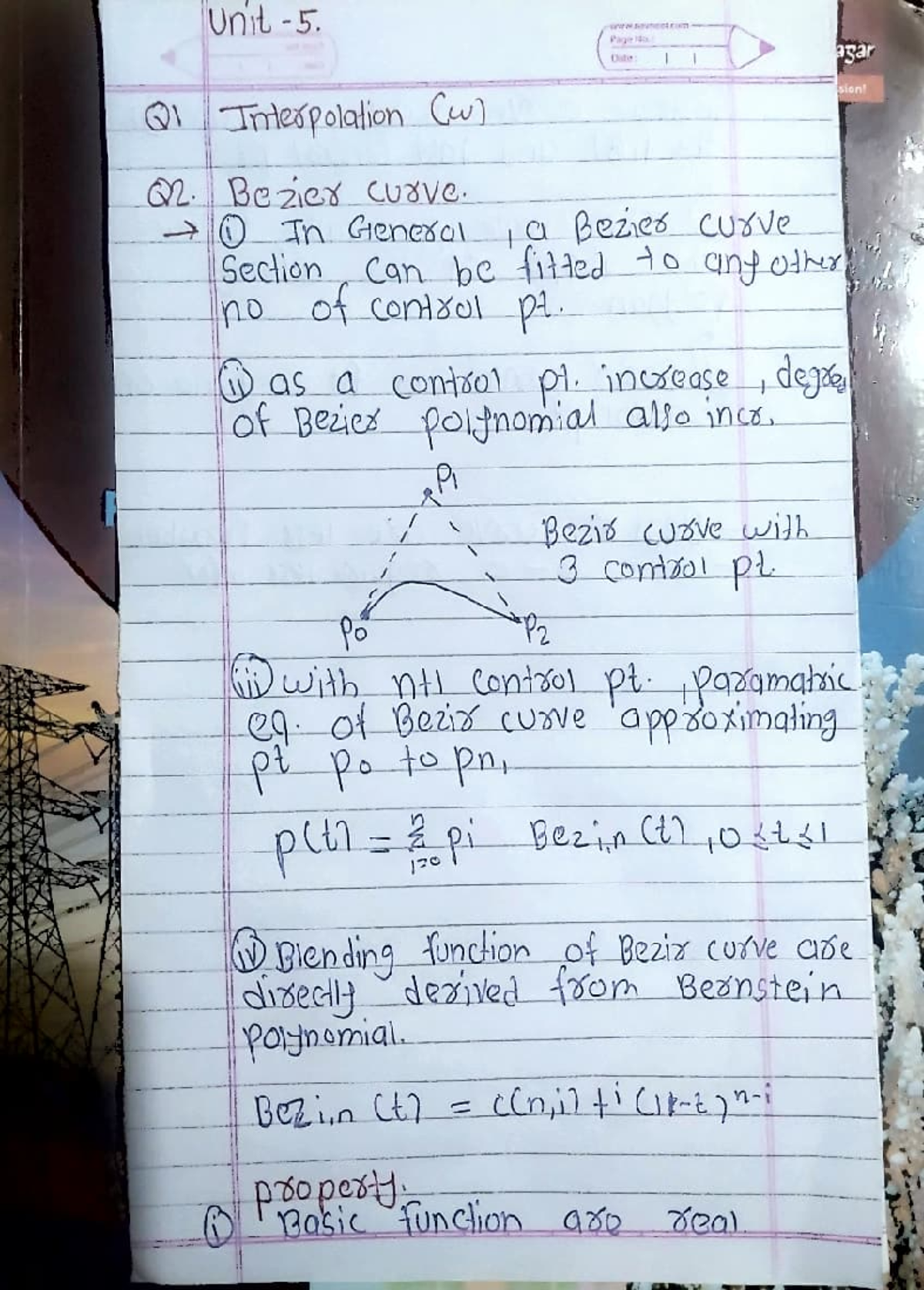 Unit 5 cg - Handwritten notes - Unit -5. QTrlespolajon Cw) no ’0Tn ...