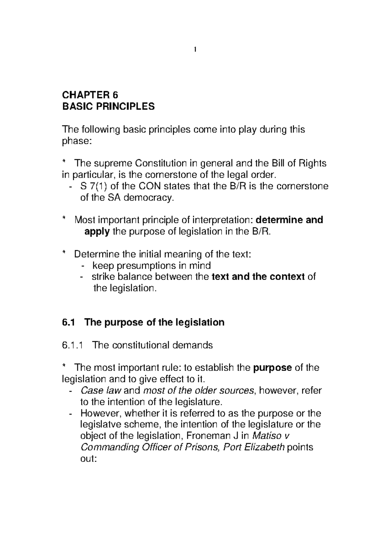 IOS Summaries - Summary Interpretation of Statutes - CHAPTER 6 BASIC ...