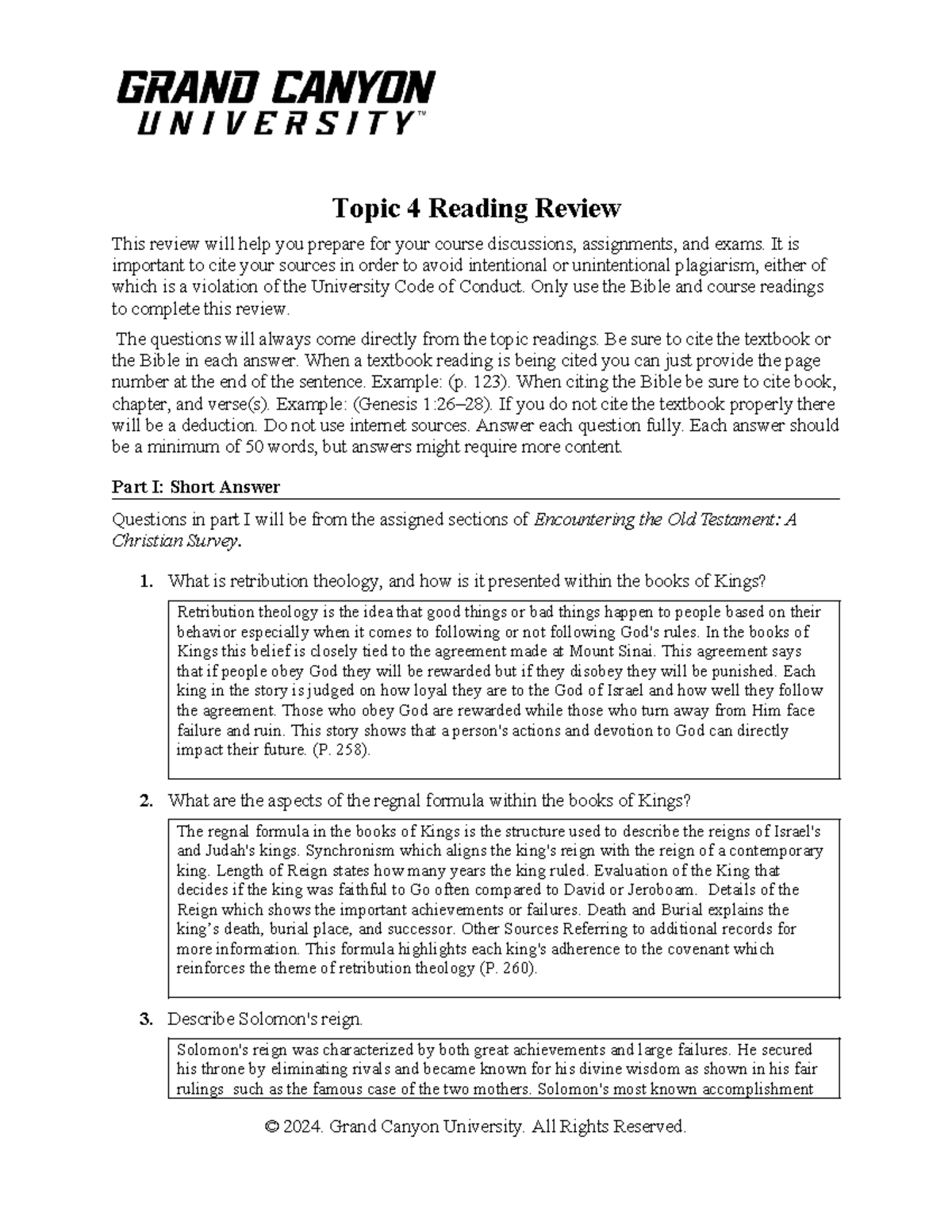 BIB-106T4 Reading Review - Topic 4 Reading Review This review will help ...