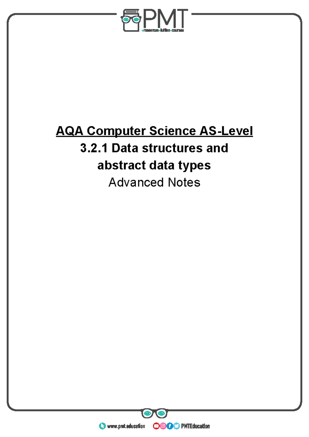 2.1. Data Structures and Abstract Data Types - AQA Computer Science AS ...