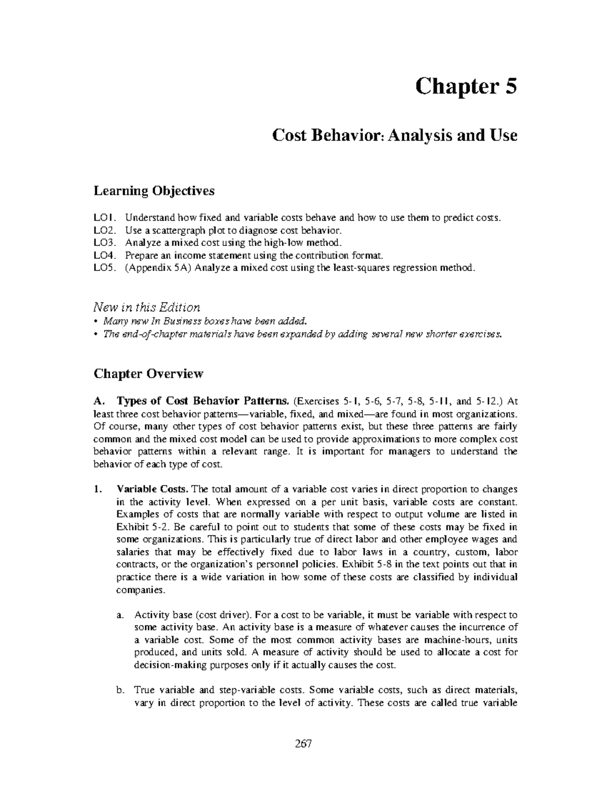 5. Cost Behavior—Analysis And Use - Chapter 5 Cost Behavior: Analysis ...