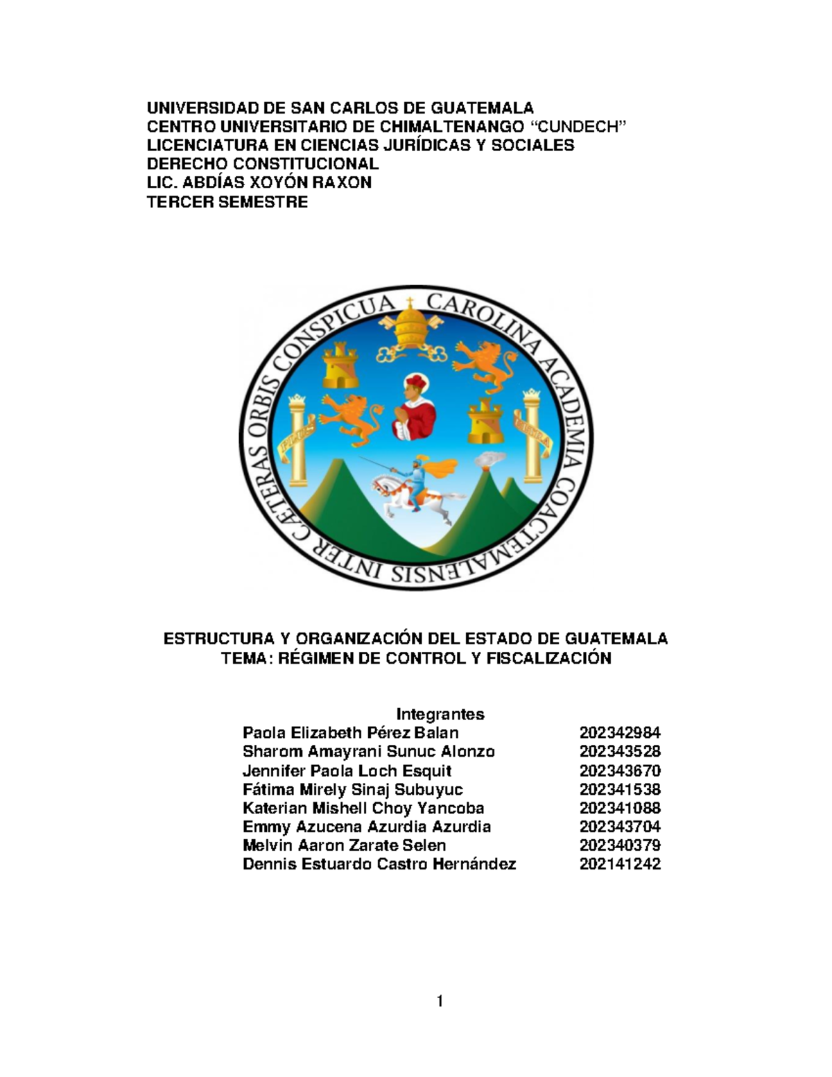 Universidad De San Carlos De Guatemala Universidad De San Carlos De