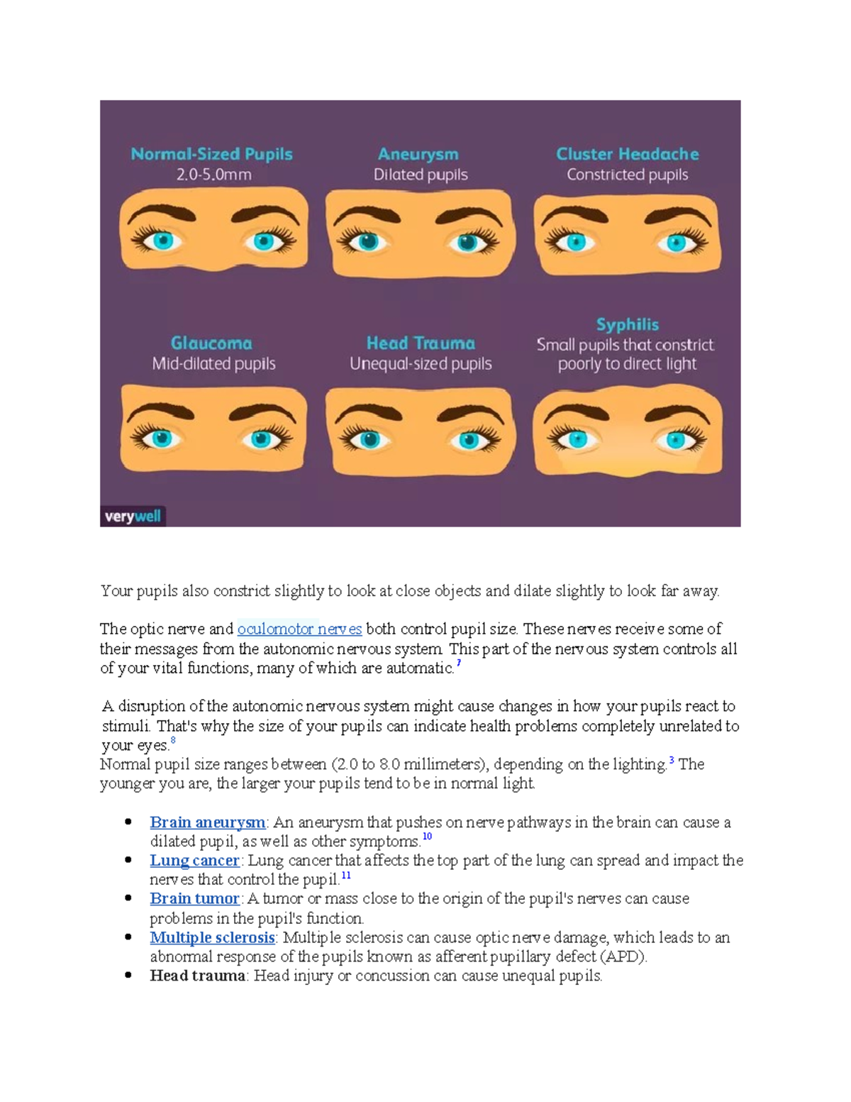 Pupils Gerontology Your pupils also constrict slightly to look